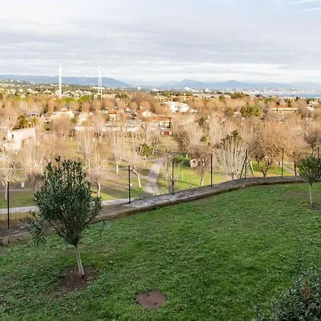 Апартаменты A7- 2 Bdr Sea & Mountain View - Ac, Parking, Pool & Terrace Антиб