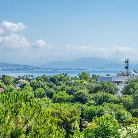 A7- 2 Bdr Sea & Mountain View - Ac, Parking, Pool & Terrace Антиб